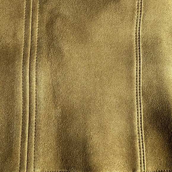 White House Black Market tan faux suede pencil Skirt 2 - Picture 2 of 7